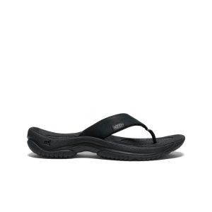 Men's Kona Leather Flip-Flop | Black/Steel Grey