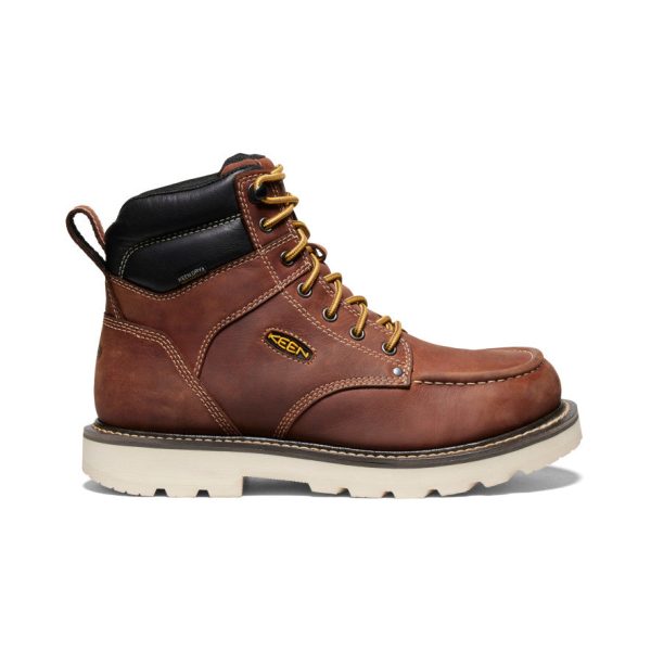 Men's Cincinnati 6 Waterproof 90?? Heel Boot (Soft Toe) | Tuscan Red/Sandshell
