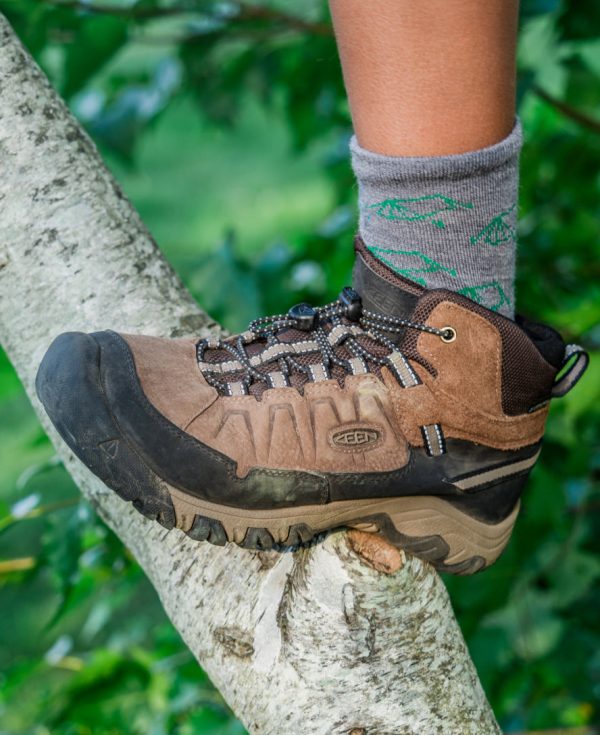 Big Kids' Targhee IV Waterproof Hiking Boot  |  Bison/Brindle