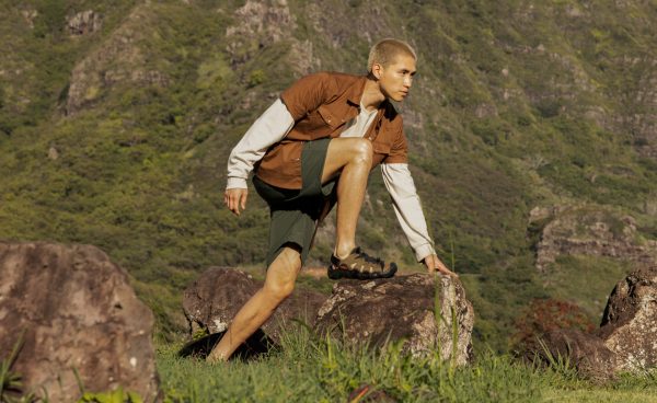 Men's Hyperport Fisherman Leather Sandal | Dark Olive/Black