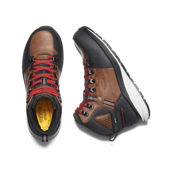Men's Red Hook Waterproof Boot (Carbon Toe) | Tobacco/Black