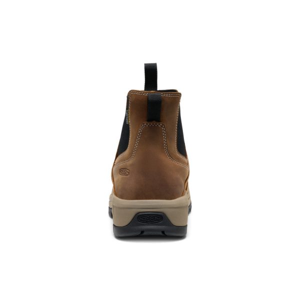 Men's Evanston Chelsea Waterproof Work Boot (Carbon Toe)  |  Bison/Black