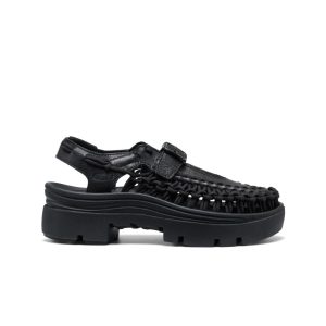 All Gender UNEEK PLT Mary Jane Sneaker | Black Smooth Lea