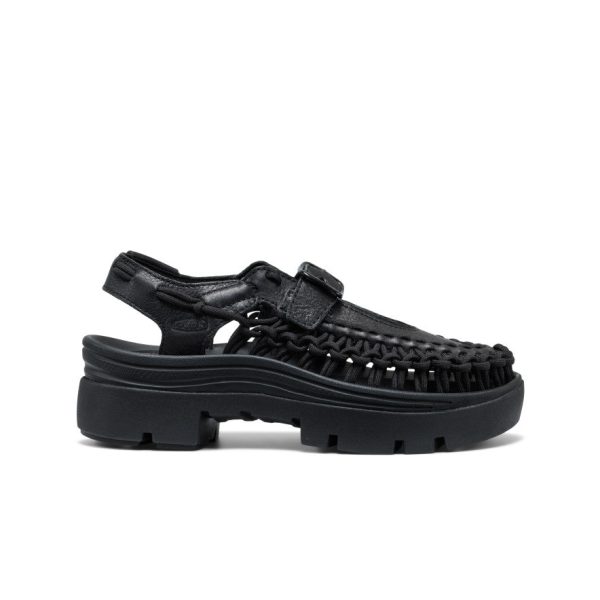 All Gender UNEEK PLT Mary Jane Sneaker | Black Smooth Lea