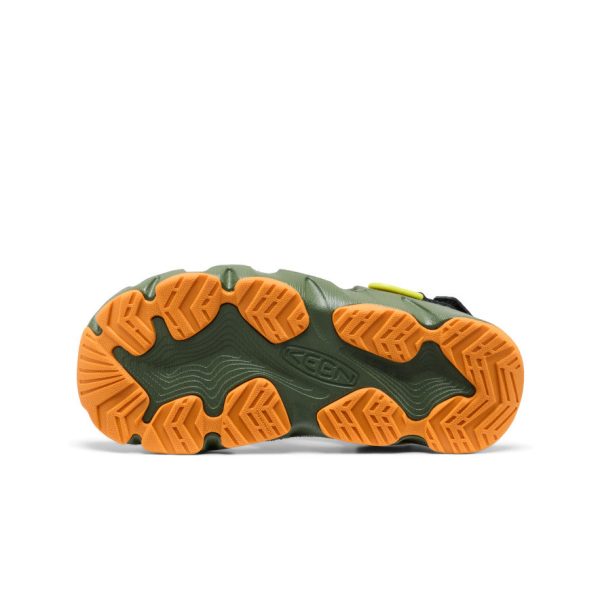 Big Kids' HyperFLT Clog  |  Bronze Green/Orange Peel